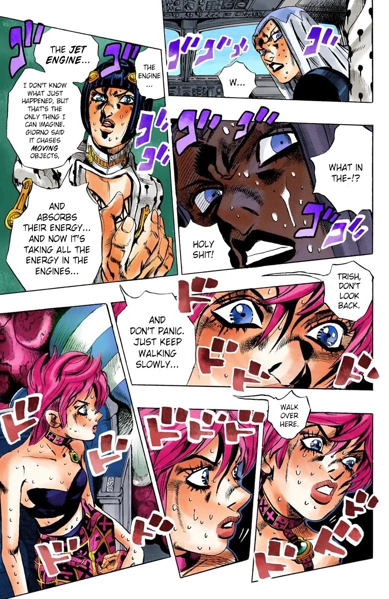 JoJo's Bizarre Adventure Part 5 - Vento Aureo (Official Colored) Chapter 100 page 8 - Chapter 100: Spice Girl Part 1