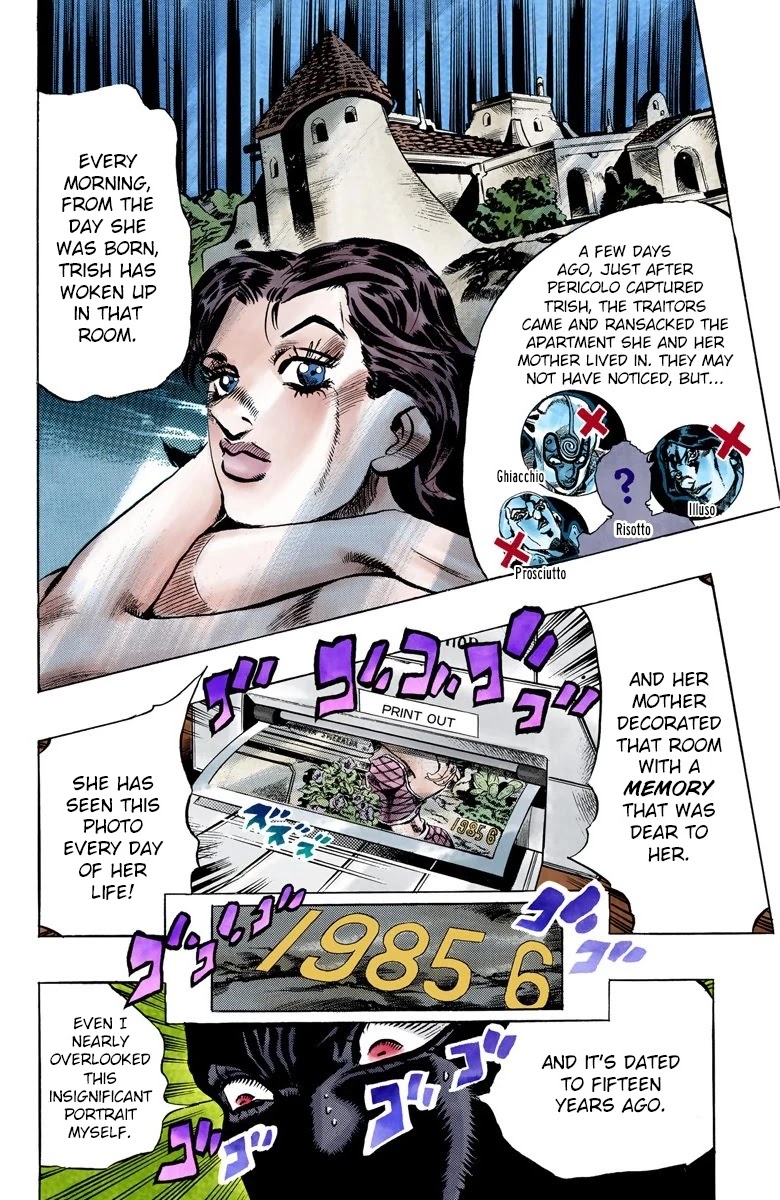 JoJo's Bizarre Adventure Part 5 - Vento Aureo (Official Colored) Chapter 101 page 15 - Chapter 101: Spice Girl Part 2