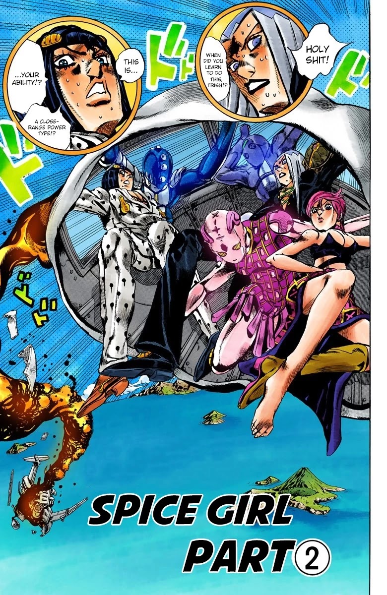 JoJo's Bizarre Adventure Part 5 - Vento Aureo (Official Colored) Chapter 101 page 2 - Chapter 101: Spice Girl Part 2