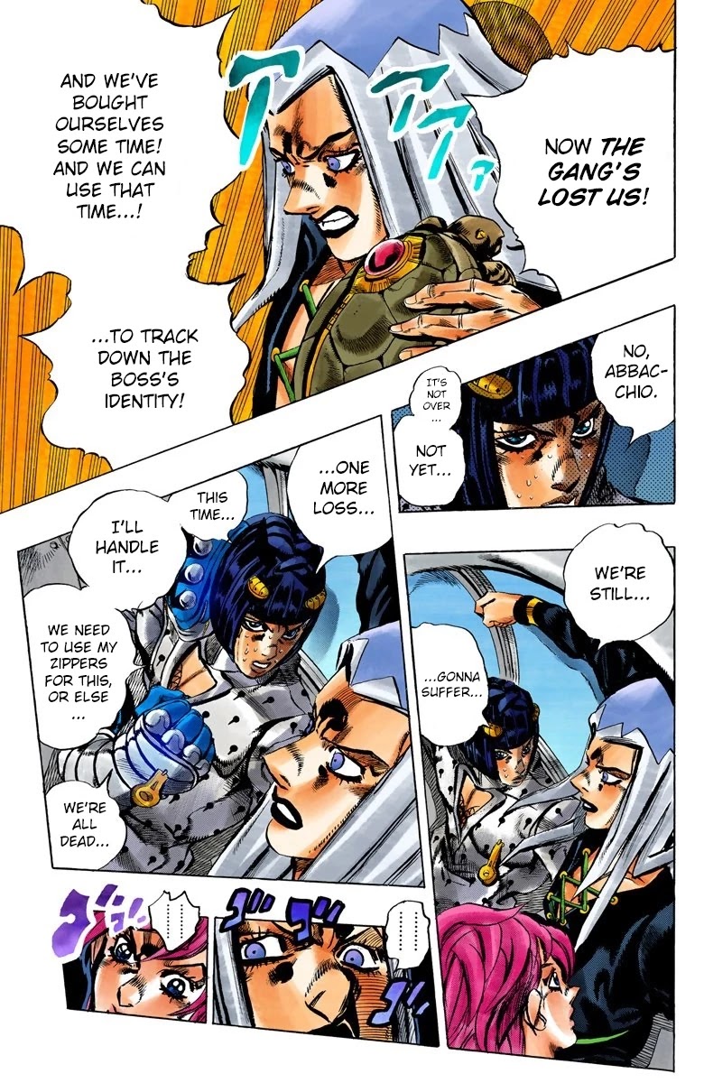 JoJo's Bizarre Adventure Part 5 - Vento Aureo (Official Colored) Chapter 101 page 4 - Chapter 101: Spice Girl Part 2