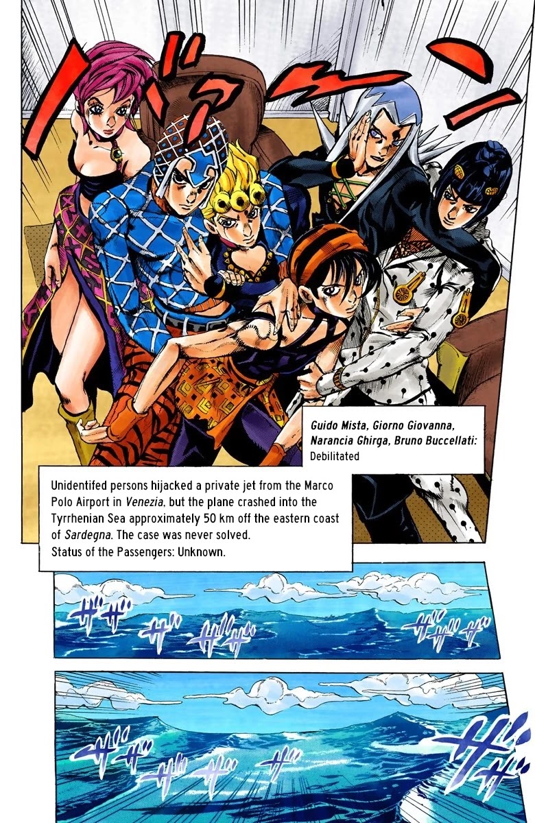 JoJo's Bizarre Adventure Part 5 - Vento Aureo (Official Colored) Chapter 101 page 9 - Chapter 101: Spice Girl Part 2