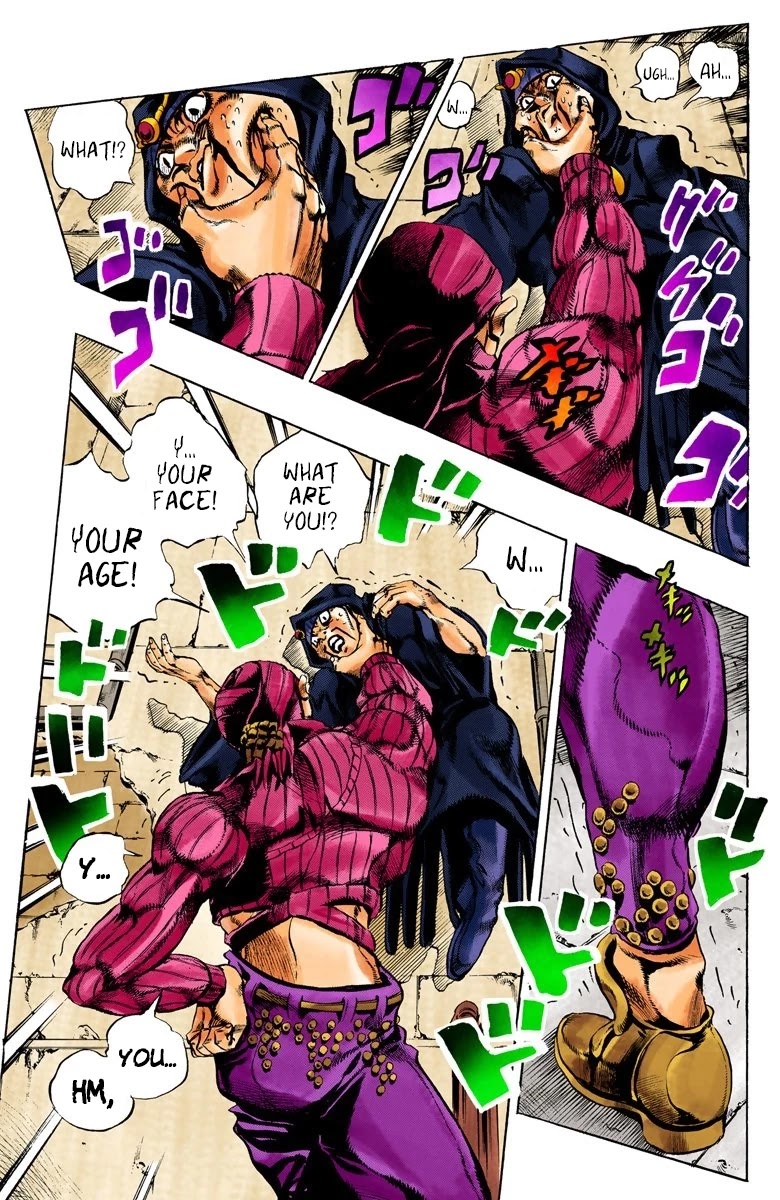 JoJo's Bizarre Adventure Part 5 - Vento Aureo (Official Colored) Chapter 102 page 14 - Chapter 102: The Island of Sardegna - Storm Warning!