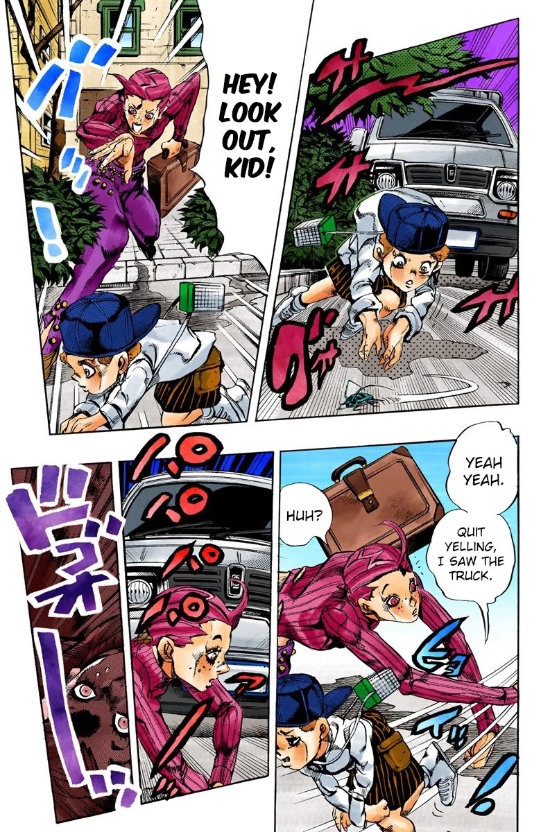 JoJo's Bizarre Adventure Part 5 - Vento Aureo (Official Colored) Chapter 102 page 4 - Chapter 102: The Island of Sardegna - Storm Warning!