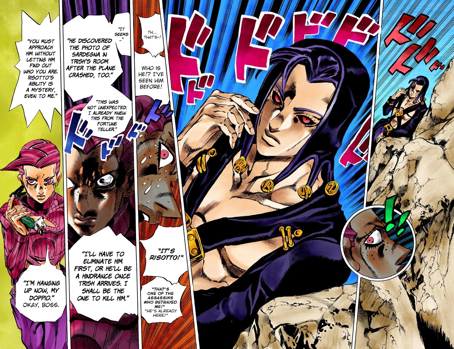 JoJo's Bizarre Adventure Part 5 - Vento Aureo (Official Colored) Chapter 103 page 18 - Chapter 103: My Name is Doppio Part 1