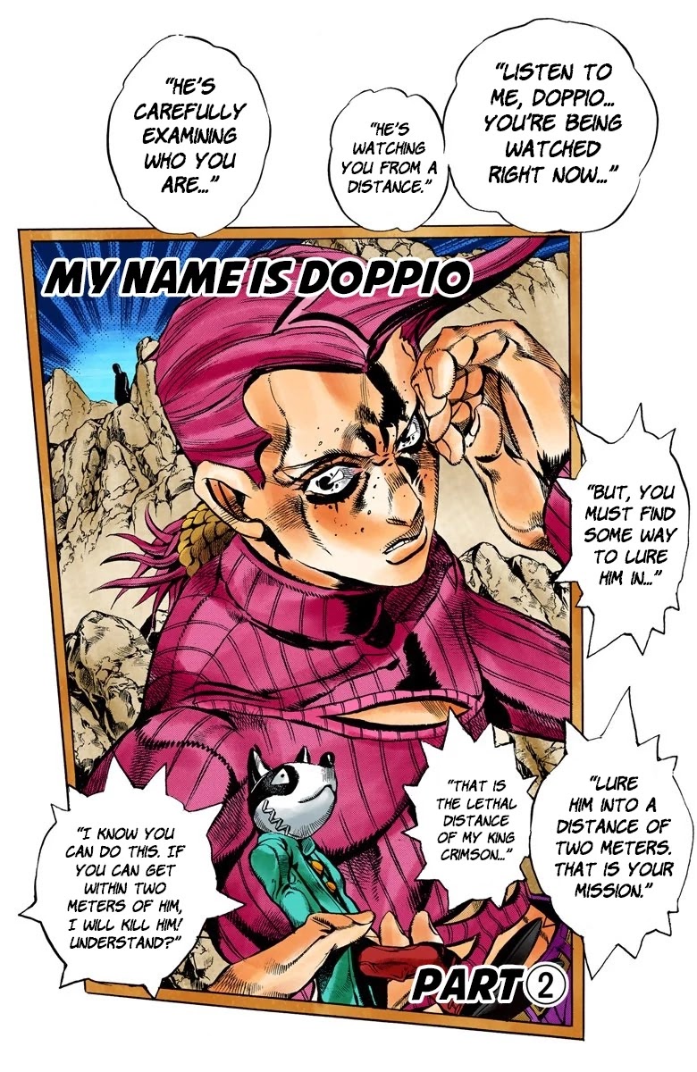 JoJo's Bizarre Adventure Part 5 - Vento Aureo (Official Colored) Chapter 104 page 2 - Chapter 104: My Name is Doppio Part 2