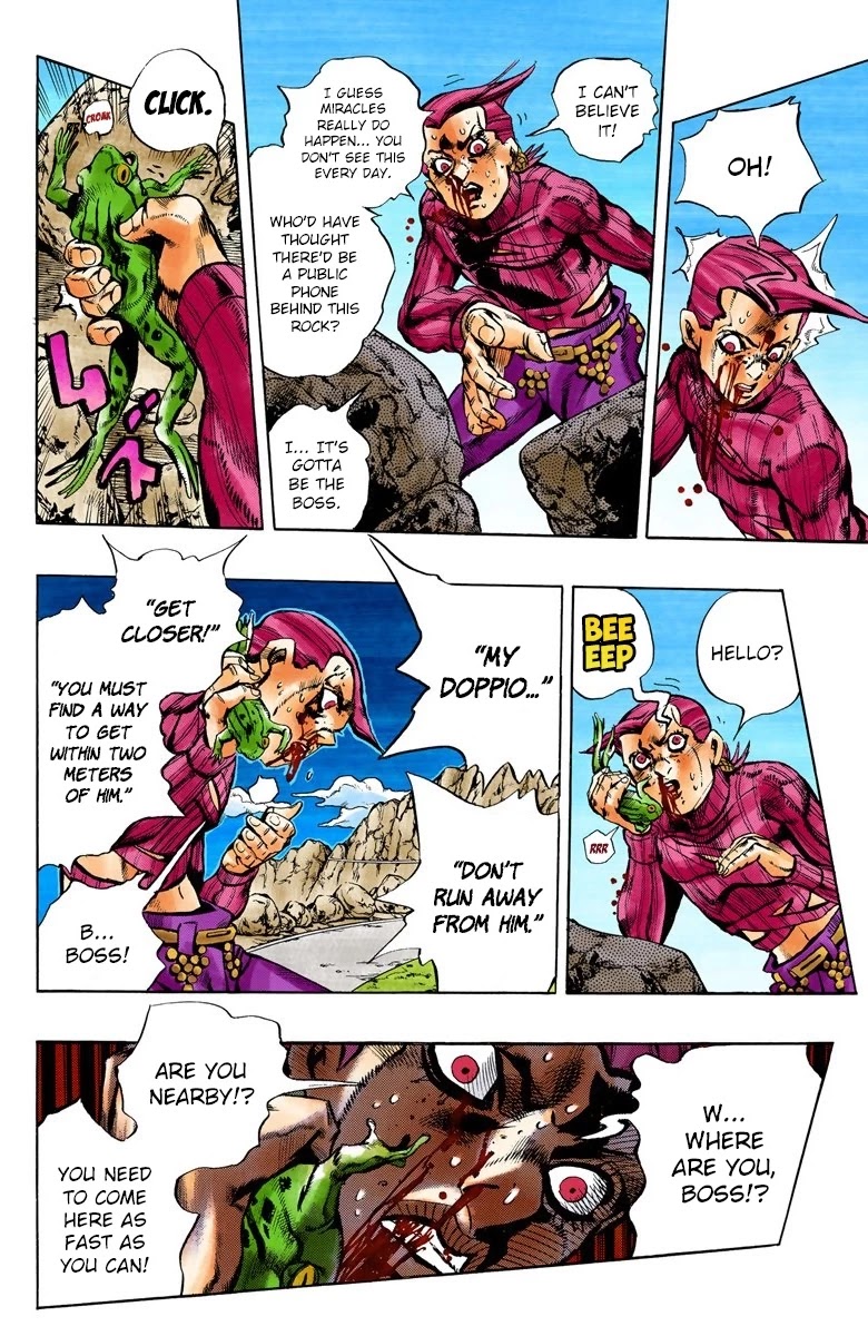 JoJo's Bizarre Adventure Part 5 - Vento Aureo (Official Colored) Chapter 105 page 10 - Chapter 105: King Crimson Vs Metallica Part 1