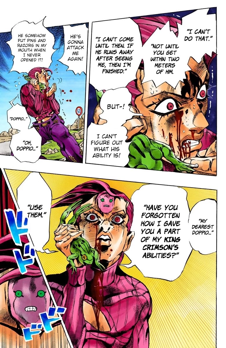 JoJo's Bizarre Adventure Part 5 - Vento Aureo (Official Colored) Chapter 105 page 11 - Chapter 105: King Crimson Vs Metallica Part 1
