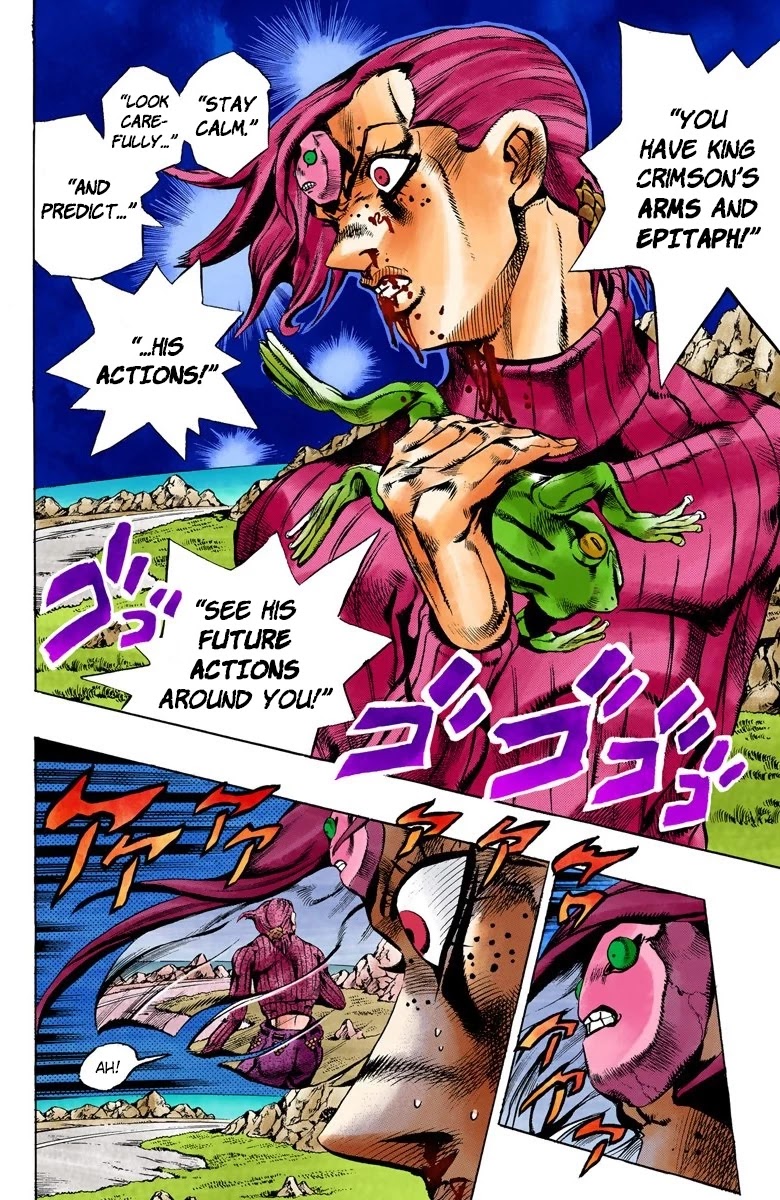 JoJo's Bizarre Adventure Part 5 - Vento Aureo (Official Colored) Chapter 105 page 12 - Chapter 105: King Crimson Vs Metallica Part 1