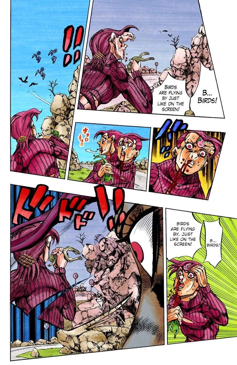 JoJo's Bizarre Adventure Part 5 - Vento Aureo (Official Colored) Chapter 105 page 14 - Chapter 105: King Crimson Vs Metallica Part 1