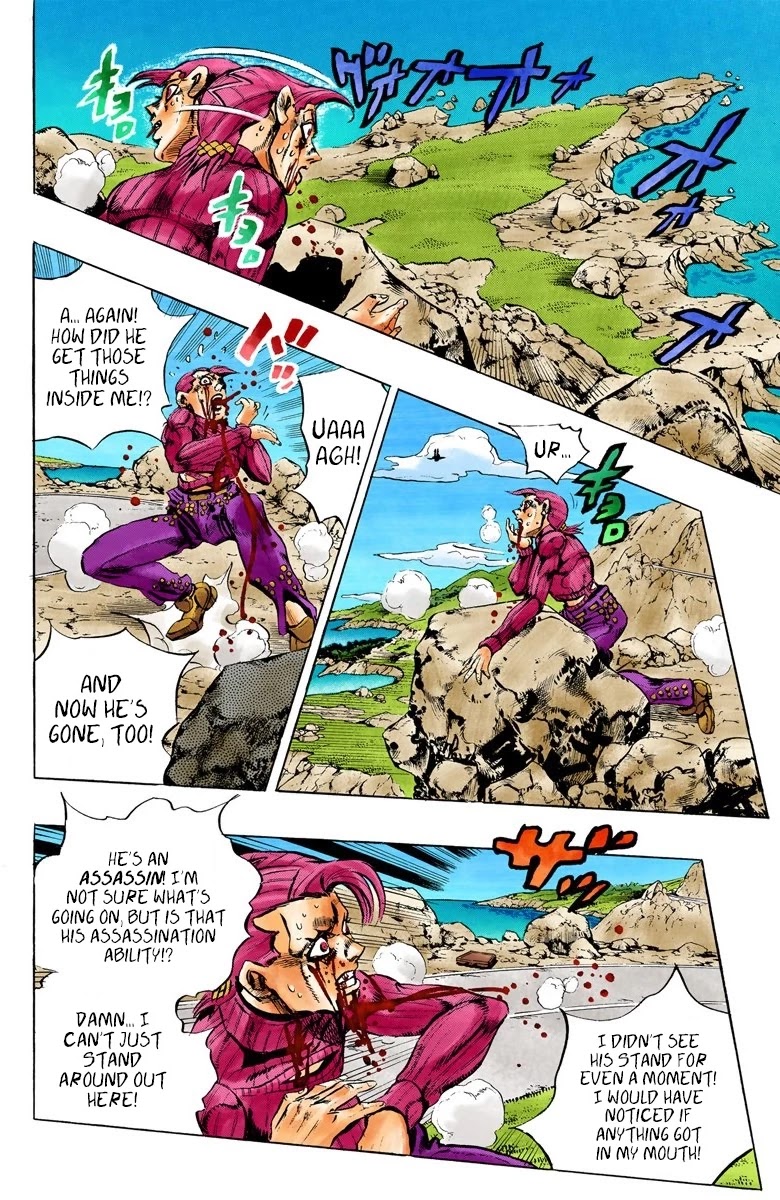 JoJo's Bizarre Adventure Part 5 - Vento Aureo (Official Colored) Chapter 105 page 8 - Chapter 105: King Crimson Vs Metallica Part 1