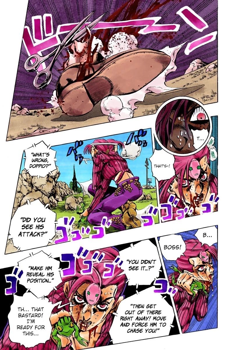 JoJo's Bizarre Adventure Part 5 - Vento Aureo (Official Colored) Chapter 106 page 12 - Chapter 106: King Crimson Vs Metallica Part 2