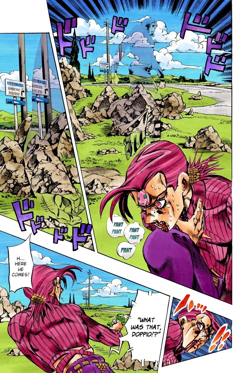 JoJo's Bizarre Adventure Part 5 - Vento Aureo (Official Colored) Chapter 106 page 14 - Chapter 106: King Crimson Vs Metallica Part 2