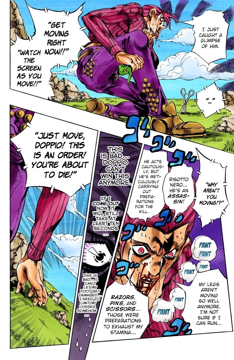 JoJo's Bizarre Adventure Part 5 - Vento Aureo (Official Colored) Chapter 106 page 15 - Chapter 106: King Crimson Vs Metallica Part 2