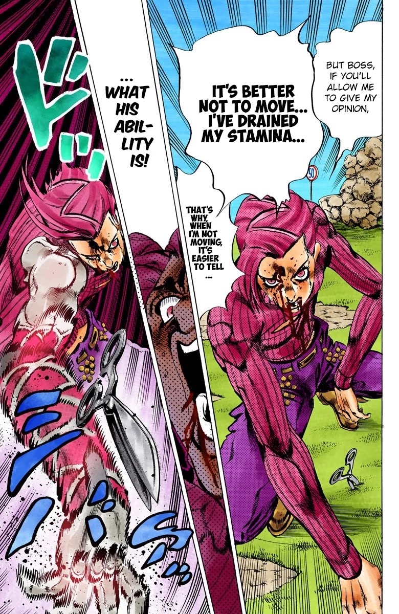 JoJo's Bizarre Adventure Part 5 - Vento Aureo (Official Colored) Chapter 106 page 16 - Chapter 106: King Crimson Vs Metallica Part 2