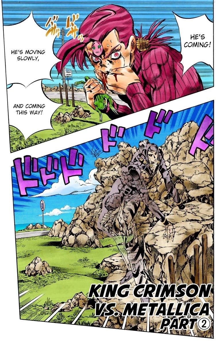 JoJo's Bizarre Adventure Part 5 - Vento Aureo (Official Colored) Chapter 106 page 3 - Chapter 106: King Crimson Vs Metallica Part 2