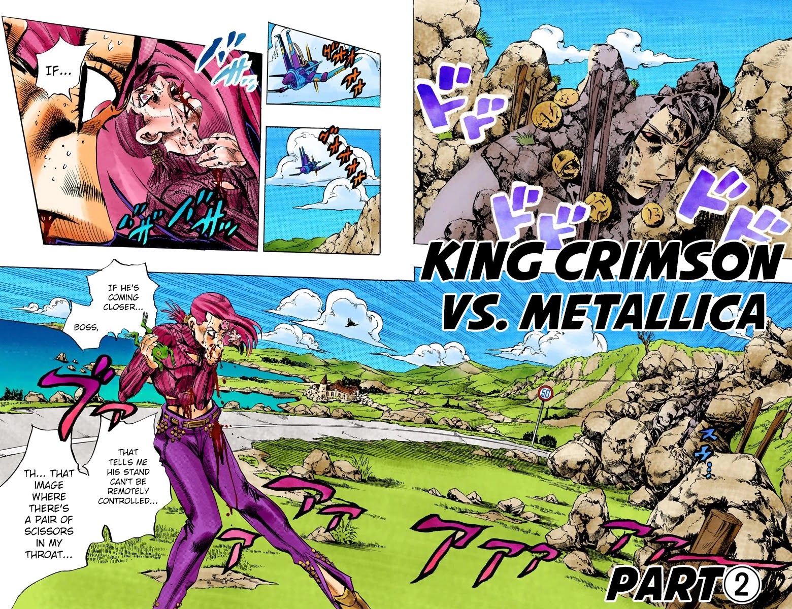 JoJo's Bizarre Adventure Part 5 - Vento Aureo (Official Colored) Chapter 106 page 4 - Chapter 106: King Crimson Vs Metallica Part 2