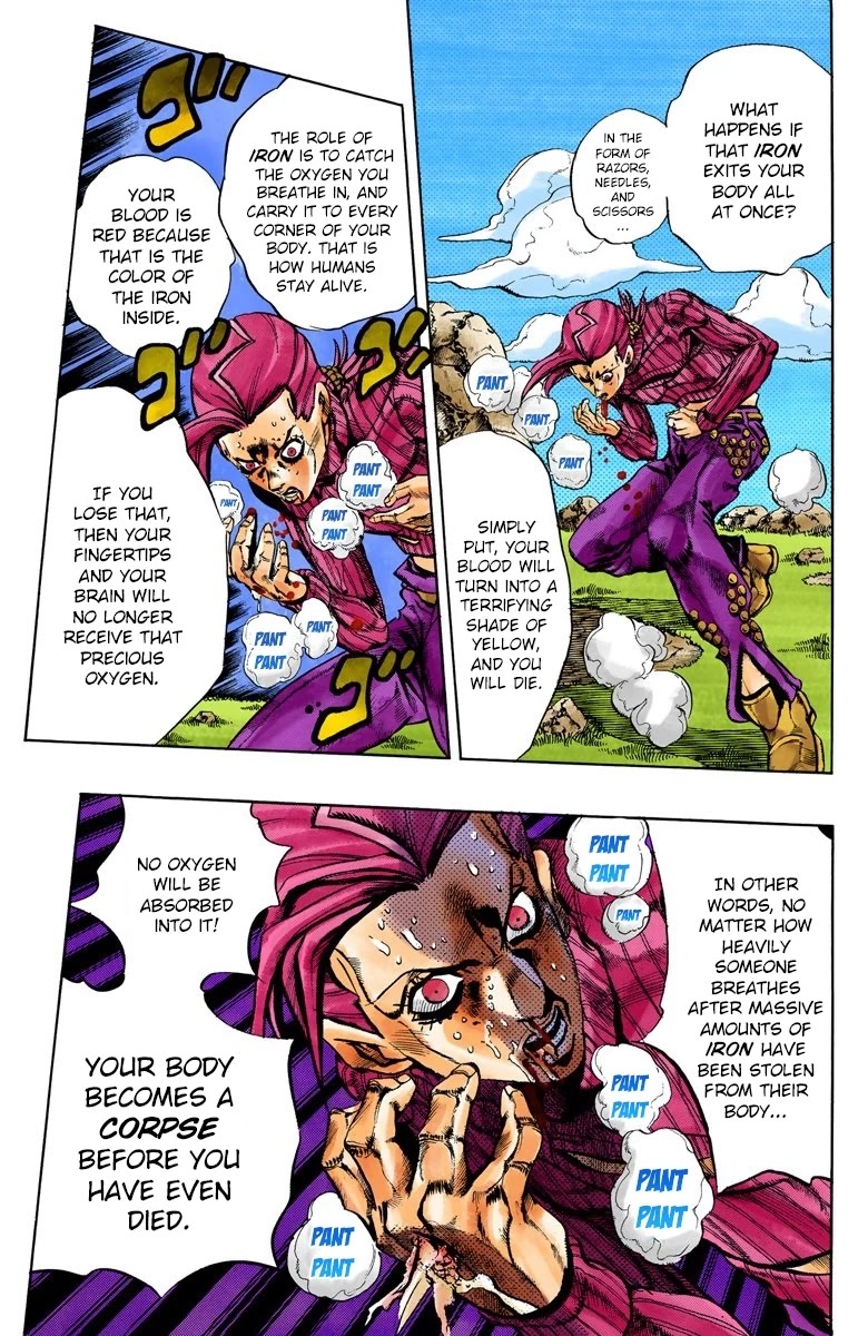 JoJo's Bizarre Adventure Part 5 - Vento Aureo (Official Colored) Chapter 107 page 13 - Chapter 107: King Crimson Vs Metallica Part 3