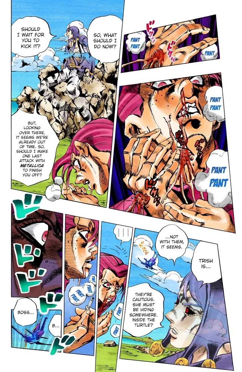 JoJo's Bizarre Adventure Part 5 - Vento Aureo (Official Colored) Chapter 107 page 14 - Chapter 107: King Crimson Vs Metallica Part 3