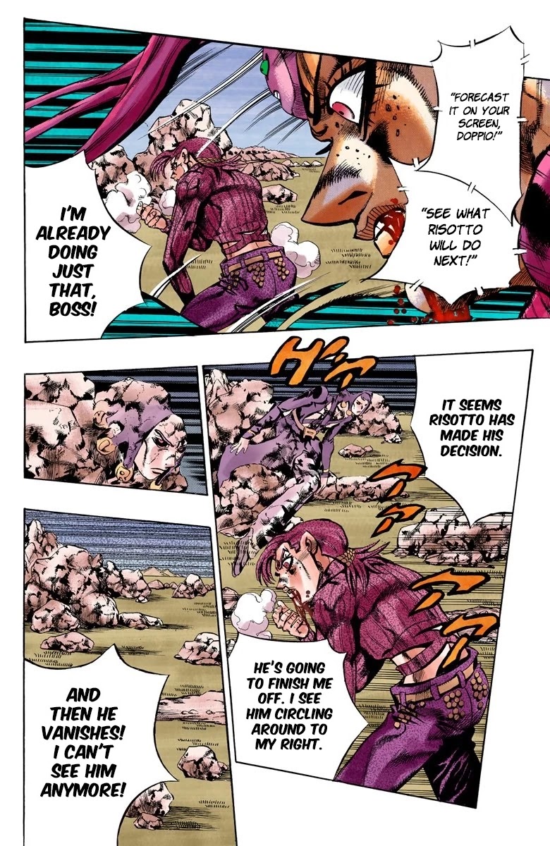 JoJo's Bizarre Adventure Part 5 - Vento Aureo (Official Colored) Chapter 107 page 18 - Chapter 107: King Crimson Vs Metallica Part 3
