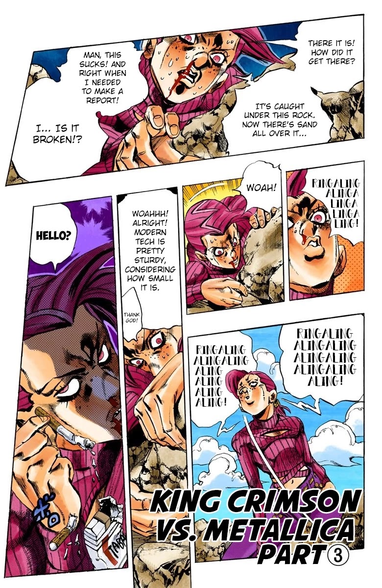 JoJo's Bizarre Adventure Part 5 - Vento Aureo (Official Colored) Chapter 107 page 2 - Chapter 107: King Crimson Vs Metallica Part 3