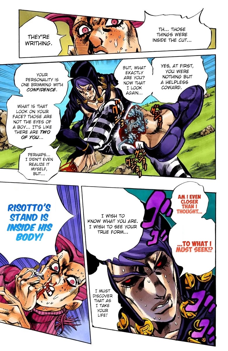 JoJo's Bizarre Adventure Part 5 - Vento Aureo (Official Colored) Chapter 107 page 7 - Chapter 107: King Crimson Vs Metallica Part 3