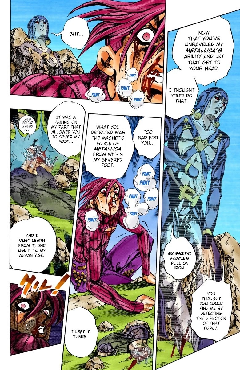 JoJo's Bizarre Adventure Part 5 - Vento Aureo (Official Colored) Chapter 108 page 11 - Chapter 108: King Crimson Vs Metallica Part 4