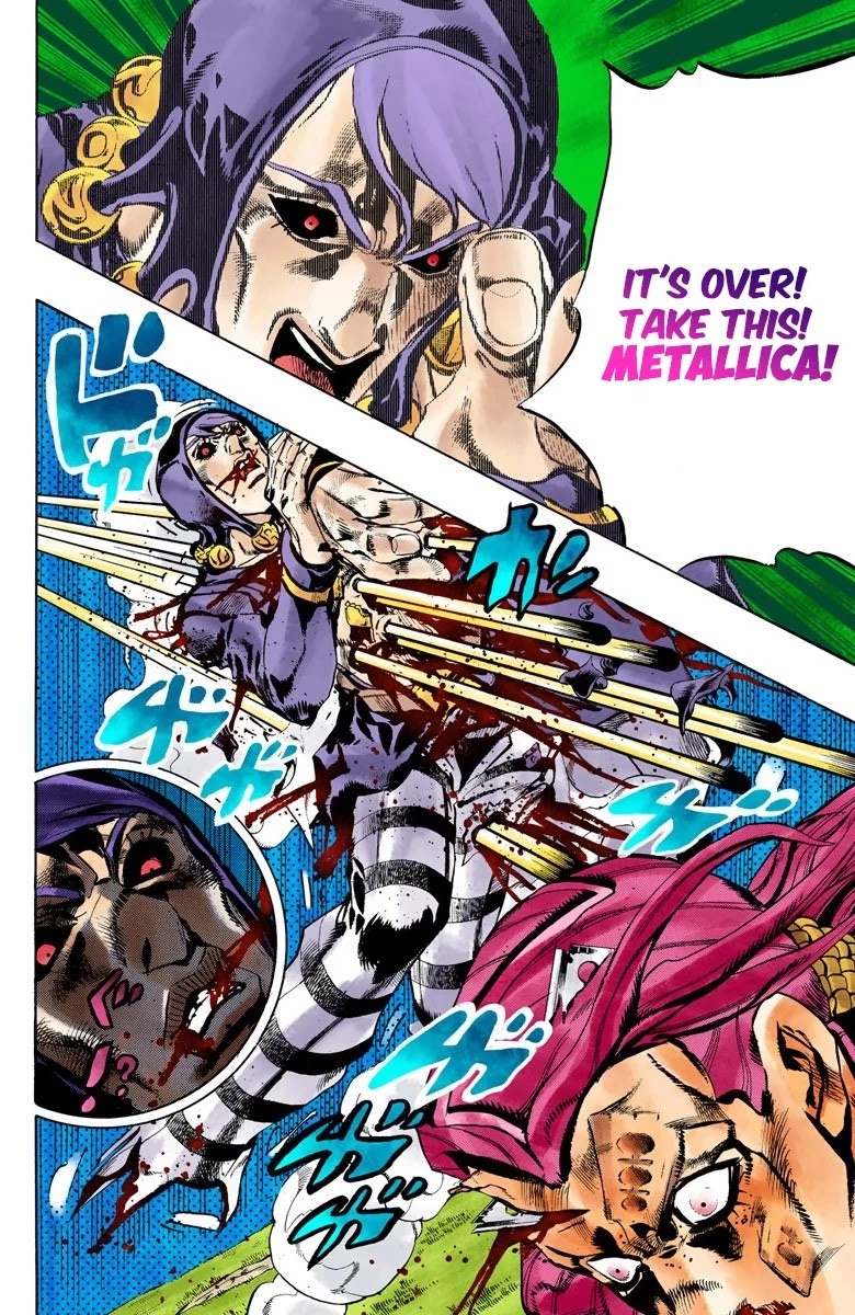 JoJo's Bizarre Adventure Part 5 - Vento Aureo (Official Colored) Chapter 108 page 14 - Chapter 108: King Crimson Vs Metallica Part 4