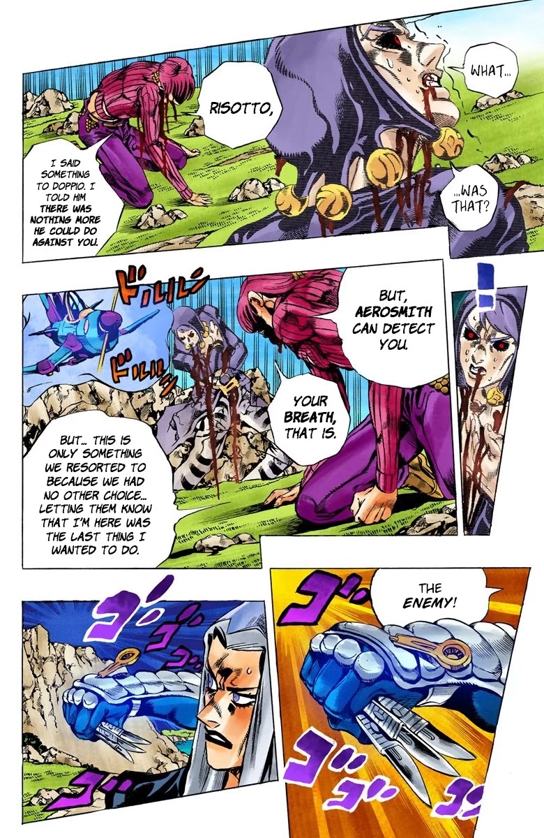 JoJo's Bizarre Adventure Part 5 - Vento Aureo (Official Colored) Chapter 108 page 16 - Chapter 108: King Crimson Vs Metallica Part 4