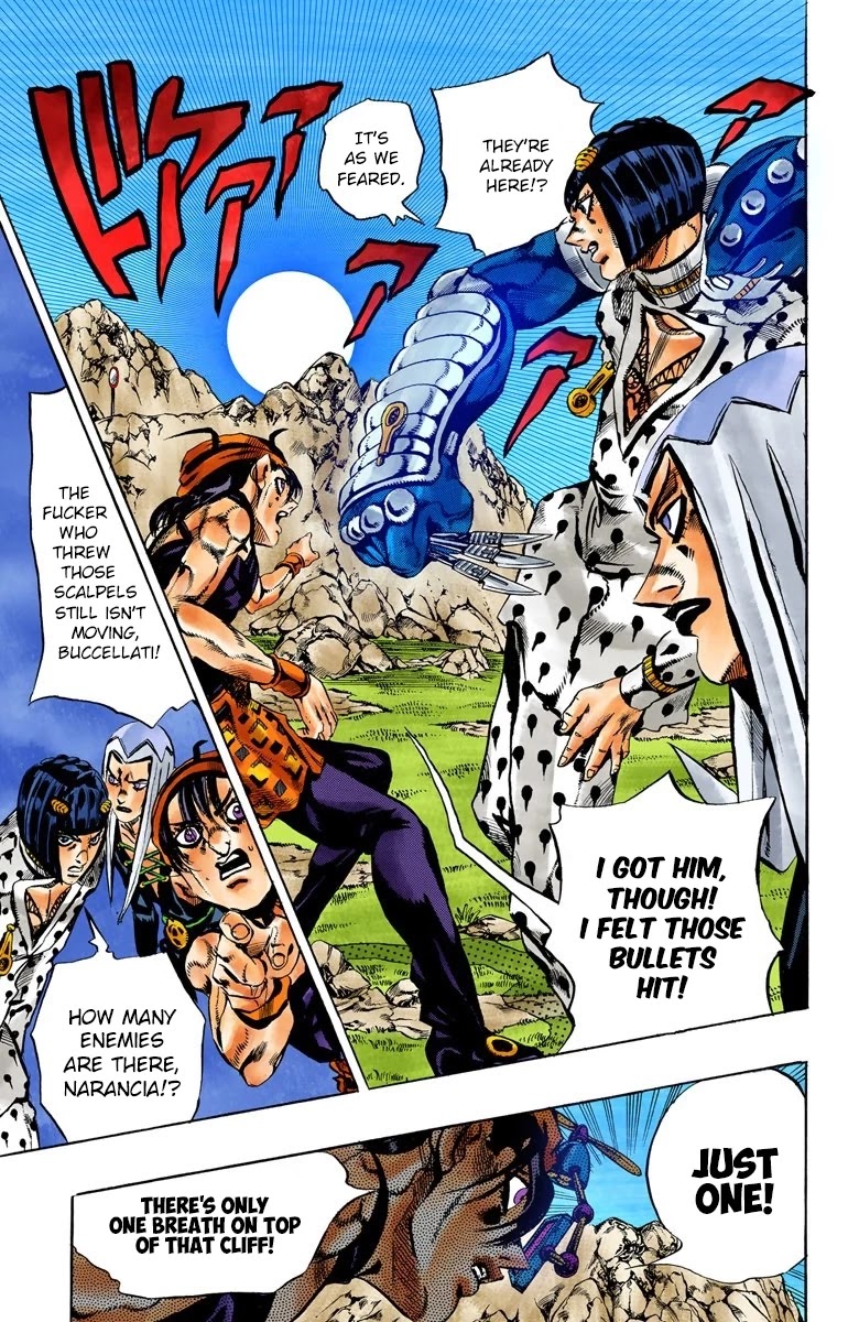JoJo's Bizarre Adventure Part 5 - Vento Aureo (Official Colored) Chapter 108 page 17 - Chapter 108: King Crimson Vs Metallica Part 4