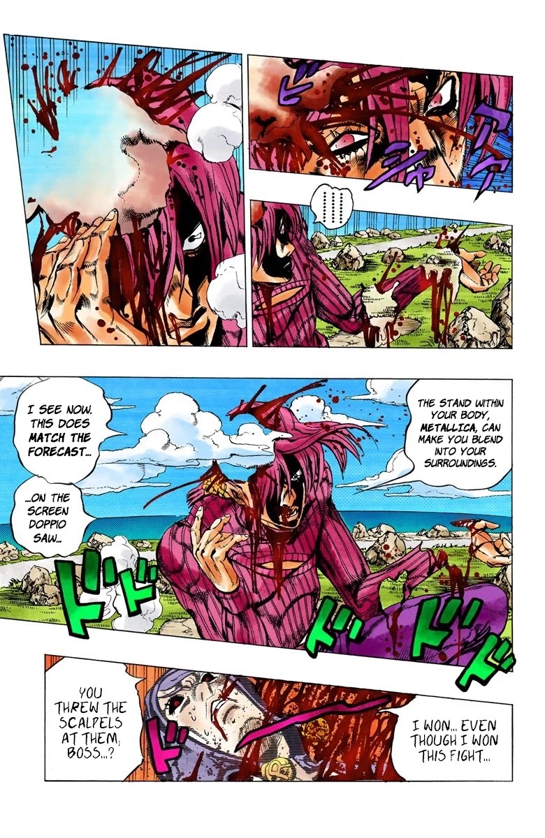 JoJo's Bizarre Adventure Part 5 - Vento Aureo (Official Colored) Chapter 108 page 19 - Chapter 108: King Crimson Vs Metallica Part 4