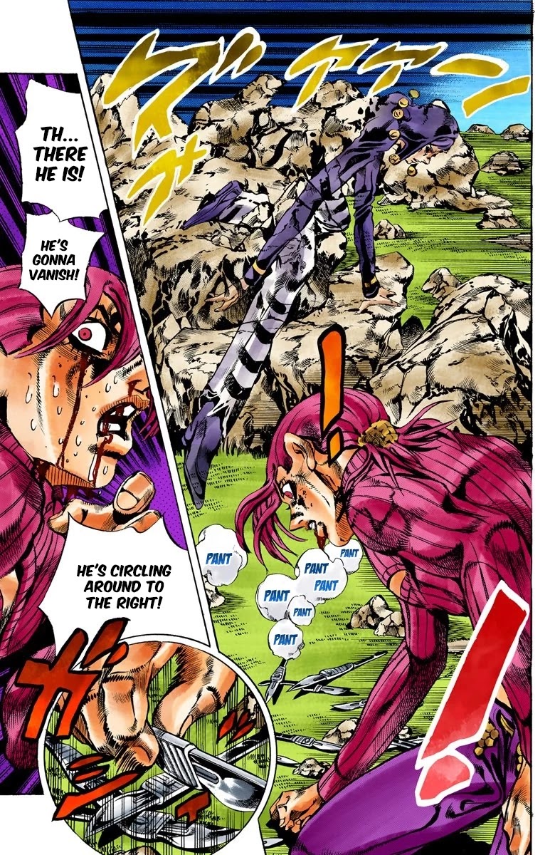 JoJo's Bizarre Adventure Part 5 - Vento Aureo (Official Colored) Chapter 108 page 4 - Chapter 108: King Crimson Vs Metallica Part 4