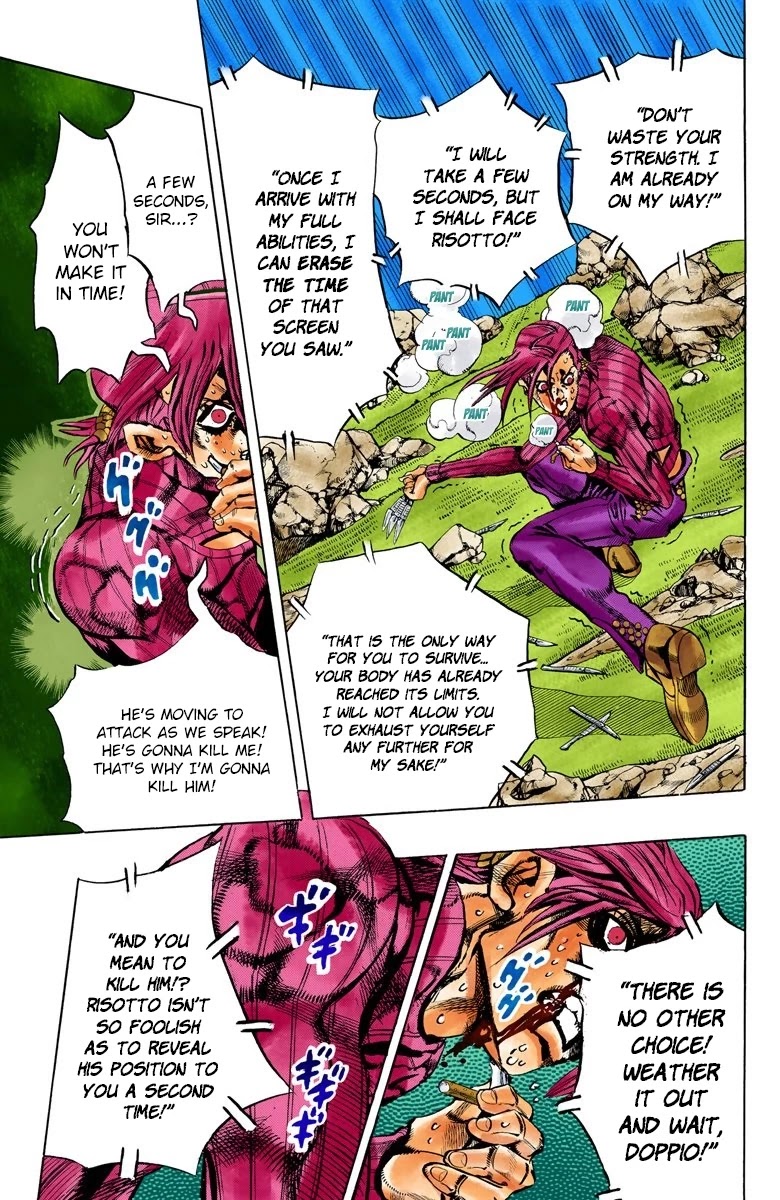 JoJo's Bizarre Adventure Part 5 - Vento Aureo (Official Colored) Chapter 108 page 6 - Chapter 108: King Crimson Vs Metallica Part 4