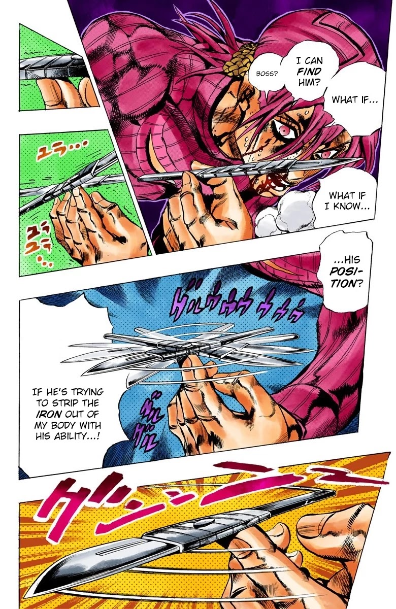 JoJo's Bizarre Adventure Part 5 - Vento Aureo (Official Colored) Chapter 108 page 7 - Chapter 108: King Crimson Vs Metallica Part 4