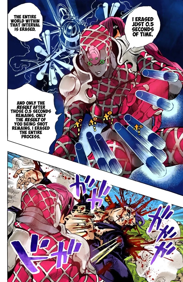 JoJo's Bizarre Adventure Part 5 - Vento Aureo (Official Colored) Chapter 109 page 14 - Chapter 109: King Crimson Vs Metallica Part 5