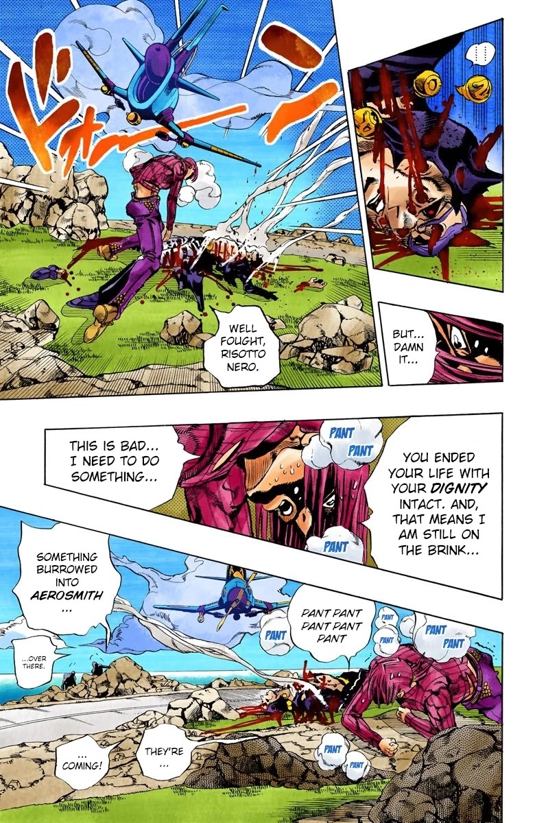 JoJo's Bizarre Adventure Part 5 - Vento Aureo (Official Colored) Chapter 109 page 15 - Chapter 109: King Crimson Vs Metallica Part 5