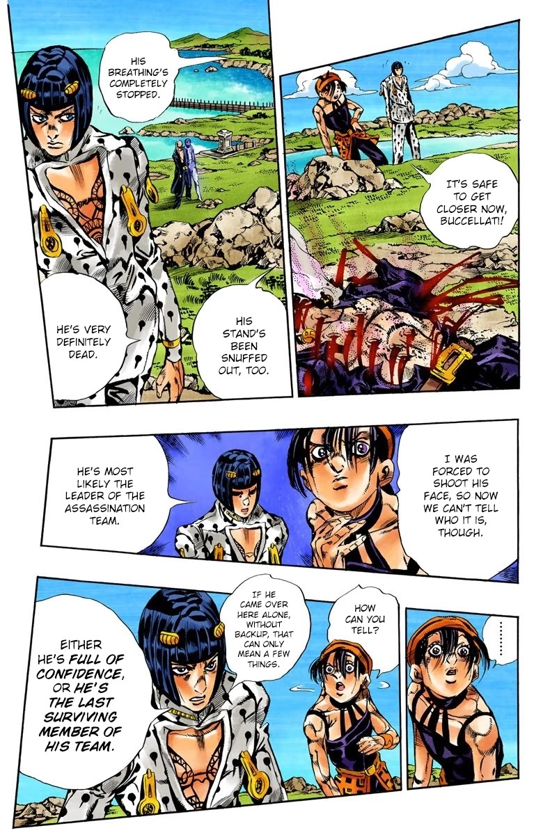 JoJo's Bizarre Adventure Part 5 - Vento Aureo (Official Colored) Chapter 109 page 17 - Chapter 109: King Crimson Vs Metallica Part 5