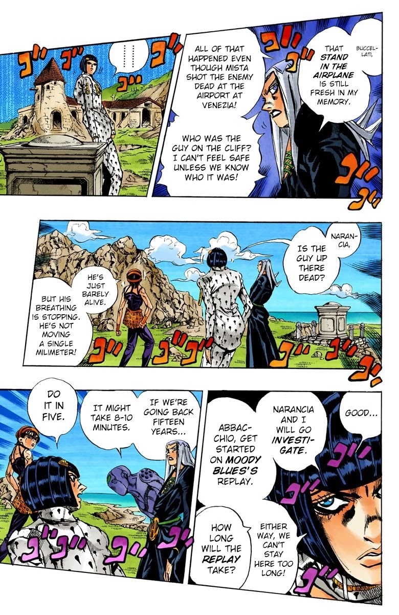 JoJo's Bizarre Adventure Part 5 - Vento Aureo (Official Colored) Chapter 109 page 4 - Chapter 109: King Crimson Vs Metallica Part 5