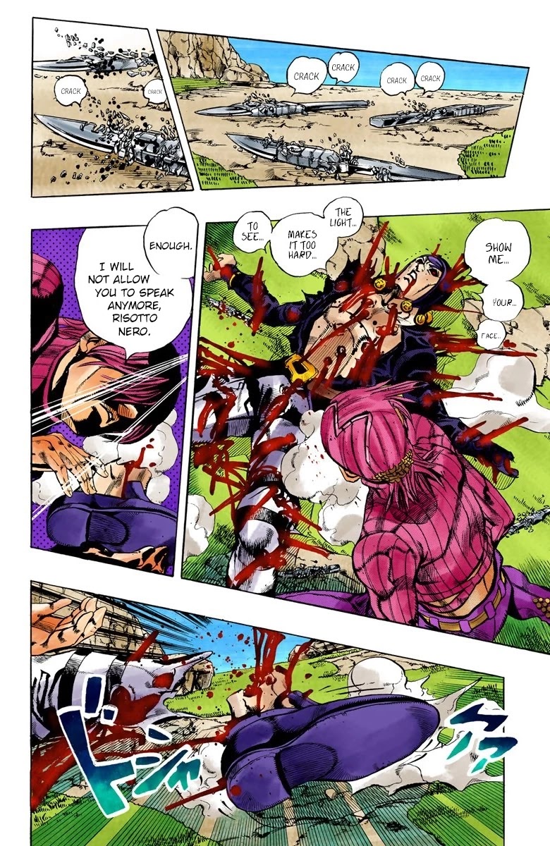 JoJo's Bizarre Adventure Part 5 - Vento Aureo (Official Colored) Chapter 109 page 8 - Chapter 109: King Crimson Vs Metallica Part 5