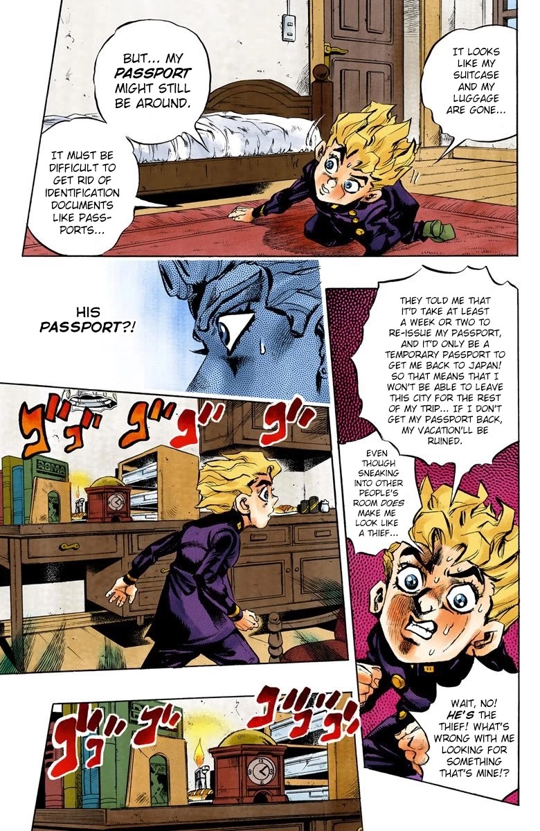 JoJo's Bizarre Adventure Part 5 - Vento Aureo (Official Colored) Chapter 11 page 10 - Chapter 11: Entering the Gang Part 1