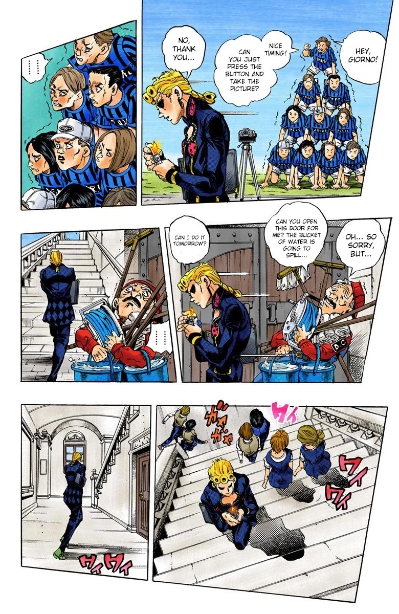 JoJo's Bizarre Adventure Part 5 - Vento Aureo (Official Colored) Chapter 11 page 3 - Chapter 11: Entering the Gang Part 1