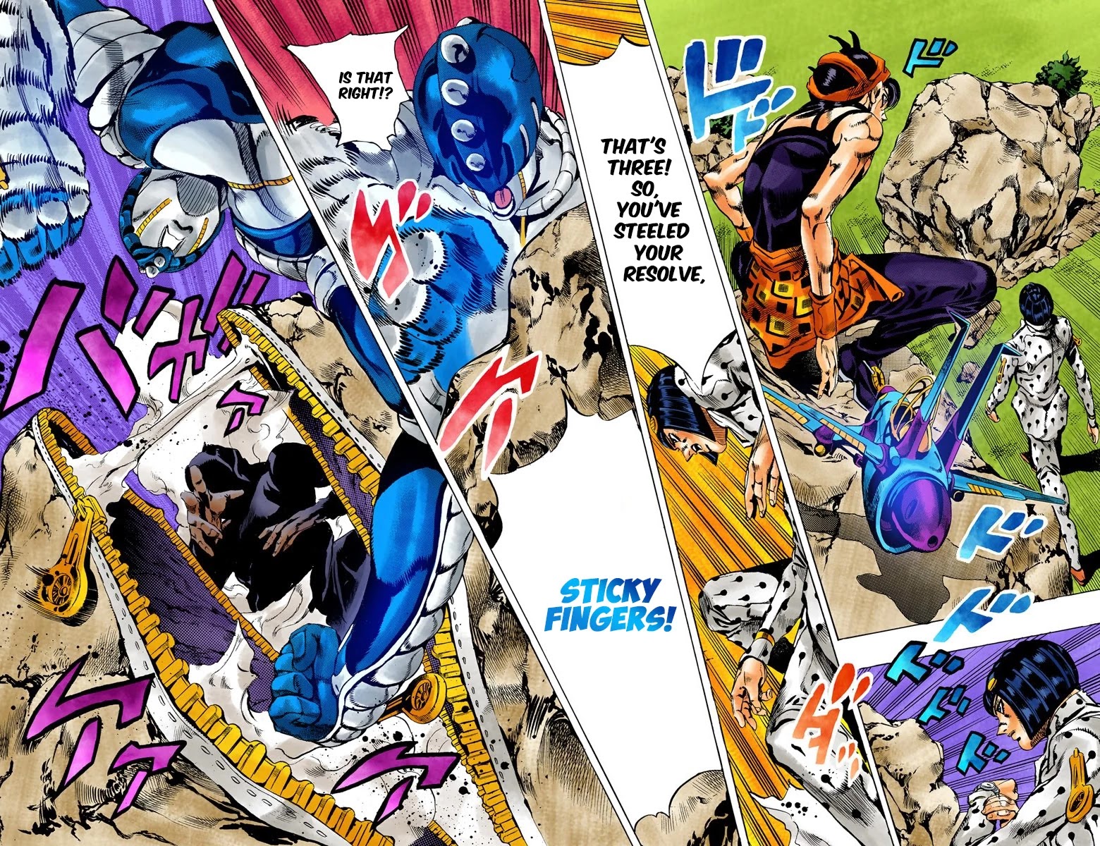 JoJo's Bizarre Adventure Part 5 - Vento Aureo (Official Colored) Chapter 110 page 12 - Chapter 110: King Crimson Vs Metallica Part 6