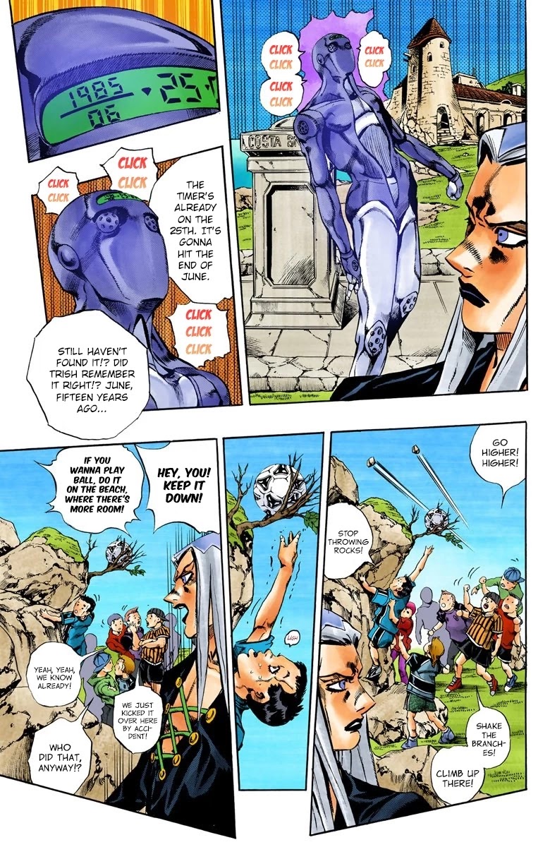 JoJo's Bizarre Adventure Part 5 - Vento Aureo (Official Colored) Chapter 110 page 14 - Chapter 110: King Crimson Vs Metallica Part 6