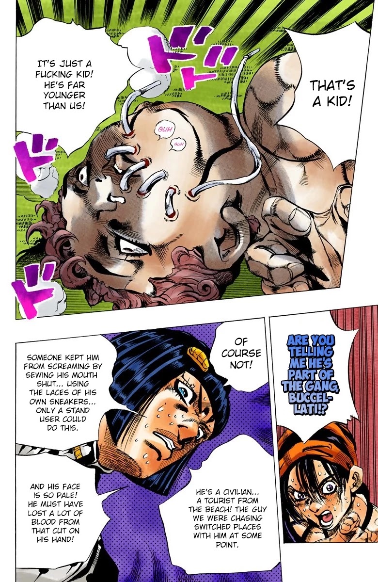 JoJo's Bizarre Adventure Part 5 - Vento Aureo (Official Colored) Chapter 110 page 17 - Chapter 110: King Crimson Vs Metallica Part 6