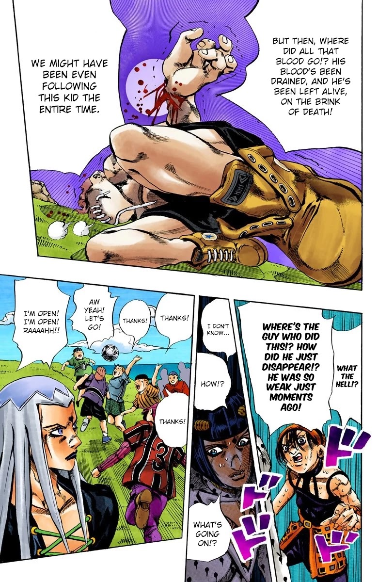 JoJo's Bizarre Adventure Part 5 - Vento Aureo (Official Colored) Chapter 110 page 18 - Chapter 110: King Crimson Vs Metallica Part 6