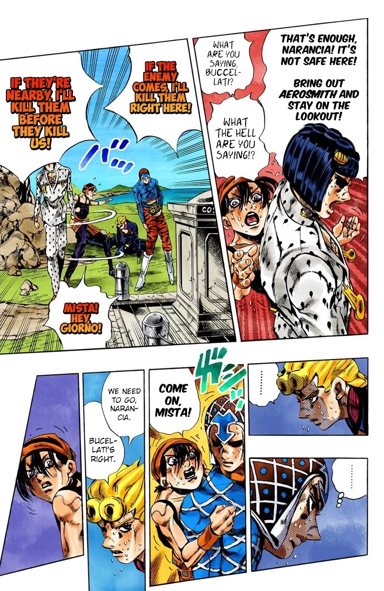 JoJo's Bizarre Adventure Part 5 - Vento Aureo (Official Colored) Chapter 111 page 11 - Chapter 111: Feels Like The Sky Could Come Down On Us At Any Minute