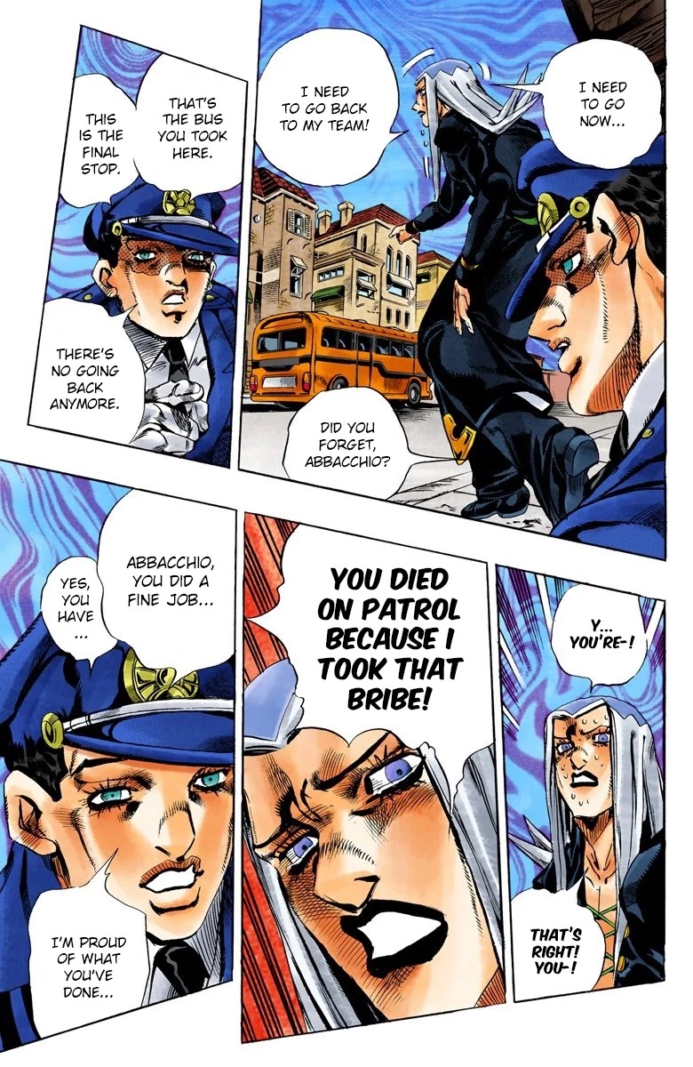 JoJo's Bizarre Adventure Part 5 - Vento Aureo (Official Colored) Chapter 111 page 8 - Chapter 111: Feels Like The Sky Could Come Down On Us At Any Minute