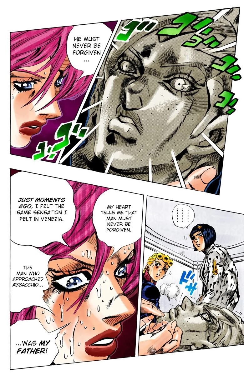 JoJo's Bizarre Adventure Part 5 - Vento Aureo (Official Colored) Chapter 112 page 4 - Chapter 112: Pronto! On The Line Part 1