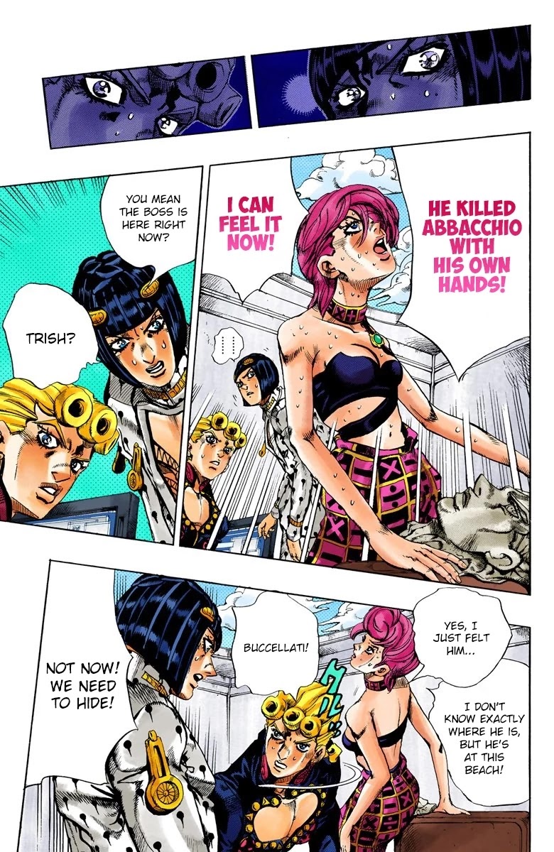JoJo's Bizarre Adventure Part 5 - Vento Aureo (Official Colored) Chapter 112 page 5 - Chapter 112: Pronto! On The Line Part 1