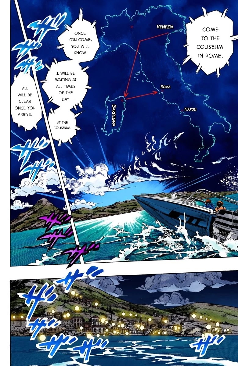 JoJo's Bizarre Adventure Part 5 - Vento Aureo (Official Colored) Chapter 113 page 13 - Chapter 113: Pronto! On The Line Part 2