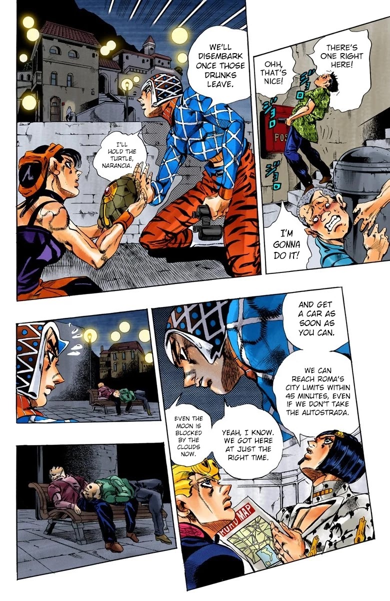 JoJo's Bizarre Adventure Part 5 - Vento Aureo (Official Colored) Chapter 113 page 15 - Chapter 113: Pronto! On The Line Part 2